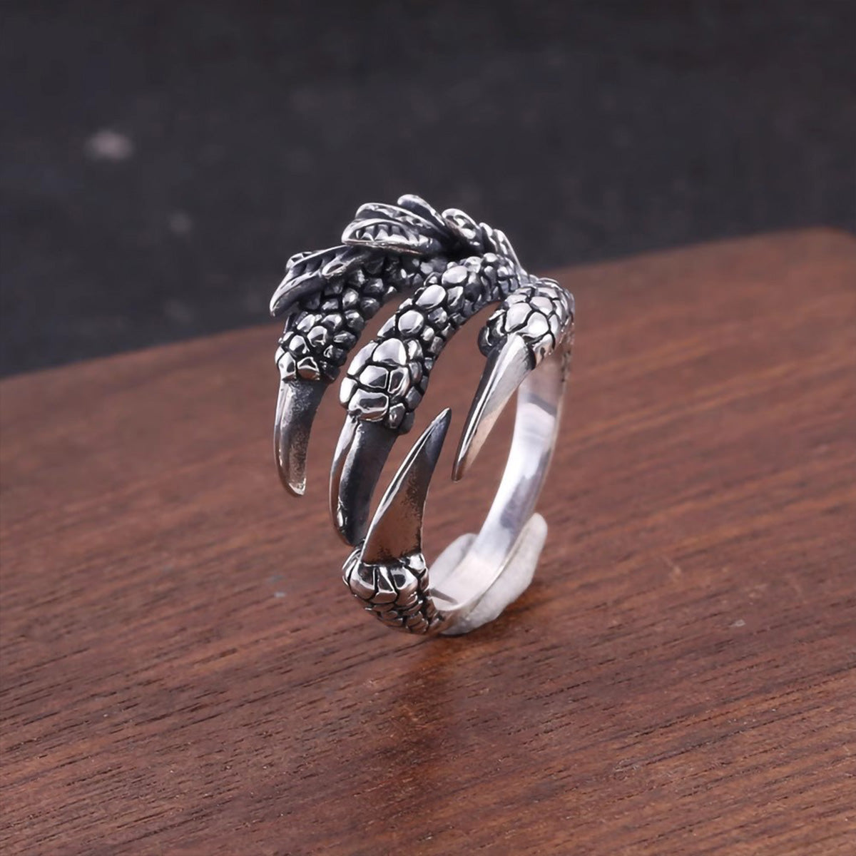 Vintage Eagle Claw Open Ring - Bold Distressed Unisex Band | Niche Edgy Trendy Accessory