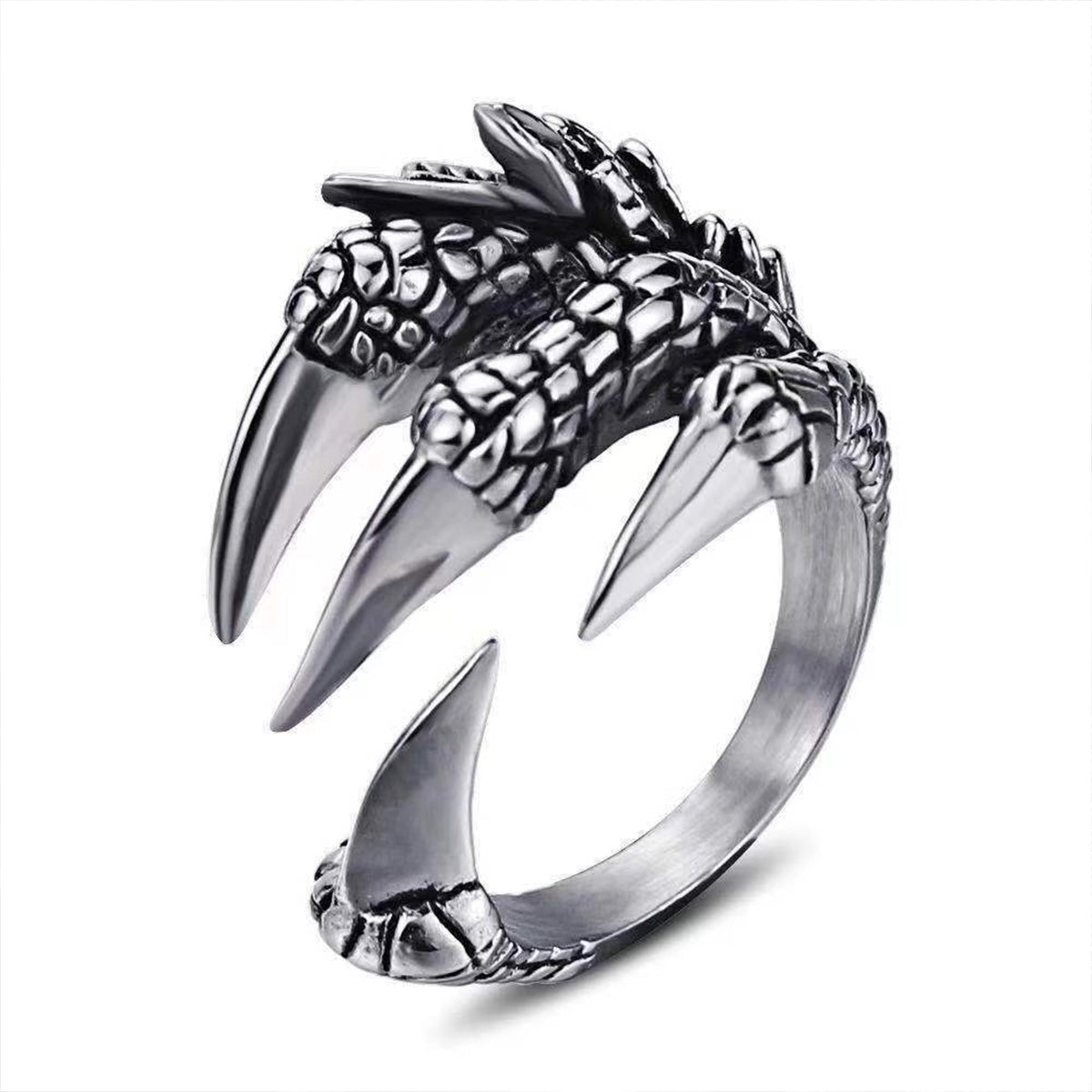 Vintage Eagle Claw Open Ring - Bold Distressed Unisex Band | Niche Edgy Trendy Accessory