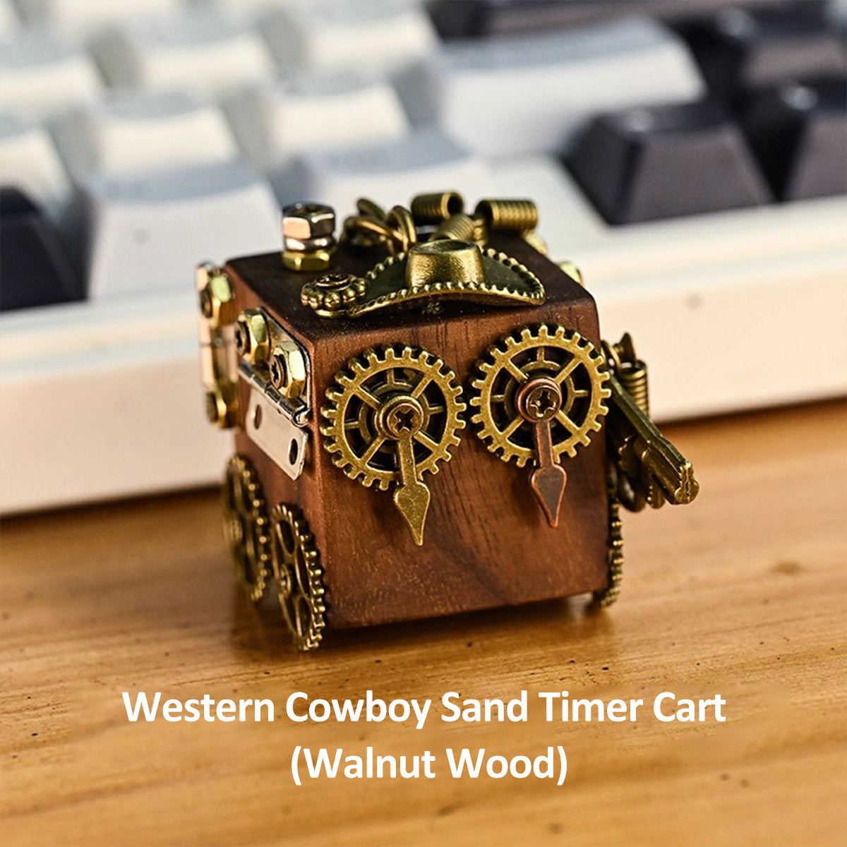Western Cowboy Armored Car - Handmade Wooden Steampunk Robot | Kids Toy Car & Ornament Pendant