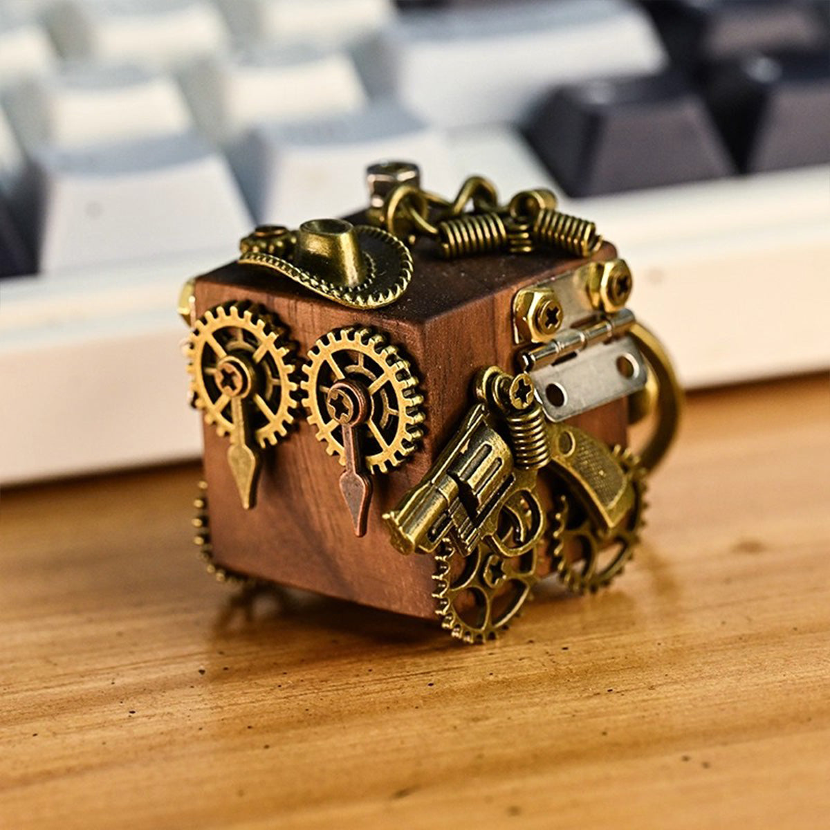 Western Cowboy Armored Car - Handmade Wooden Steampunk Robot | Kids Toy Car & Ornament Pendant