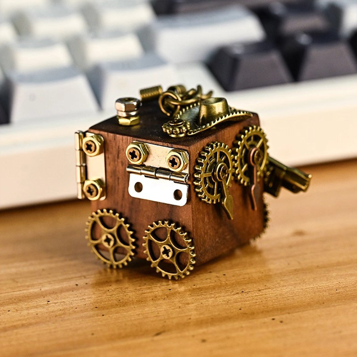 Western Cowboy Armored Car - Handmade Wooden Steampunk Robot | Kids Toy Car & Ornament Pendant