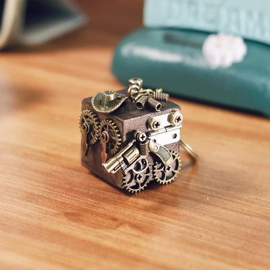 Western Cowboy Armored Car - Handmade Wooden Steampunk Robot | Kids Toy Car & Ornament Pendant