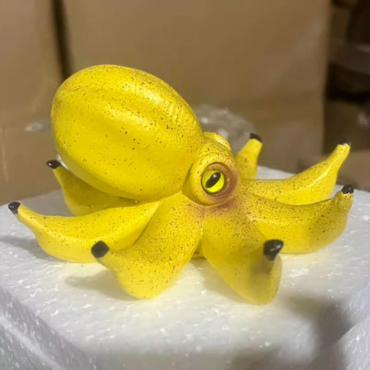 Banana Octopus Resin Ornament - Creative Quirky | Rustic Farmhouse Home Decor Accent