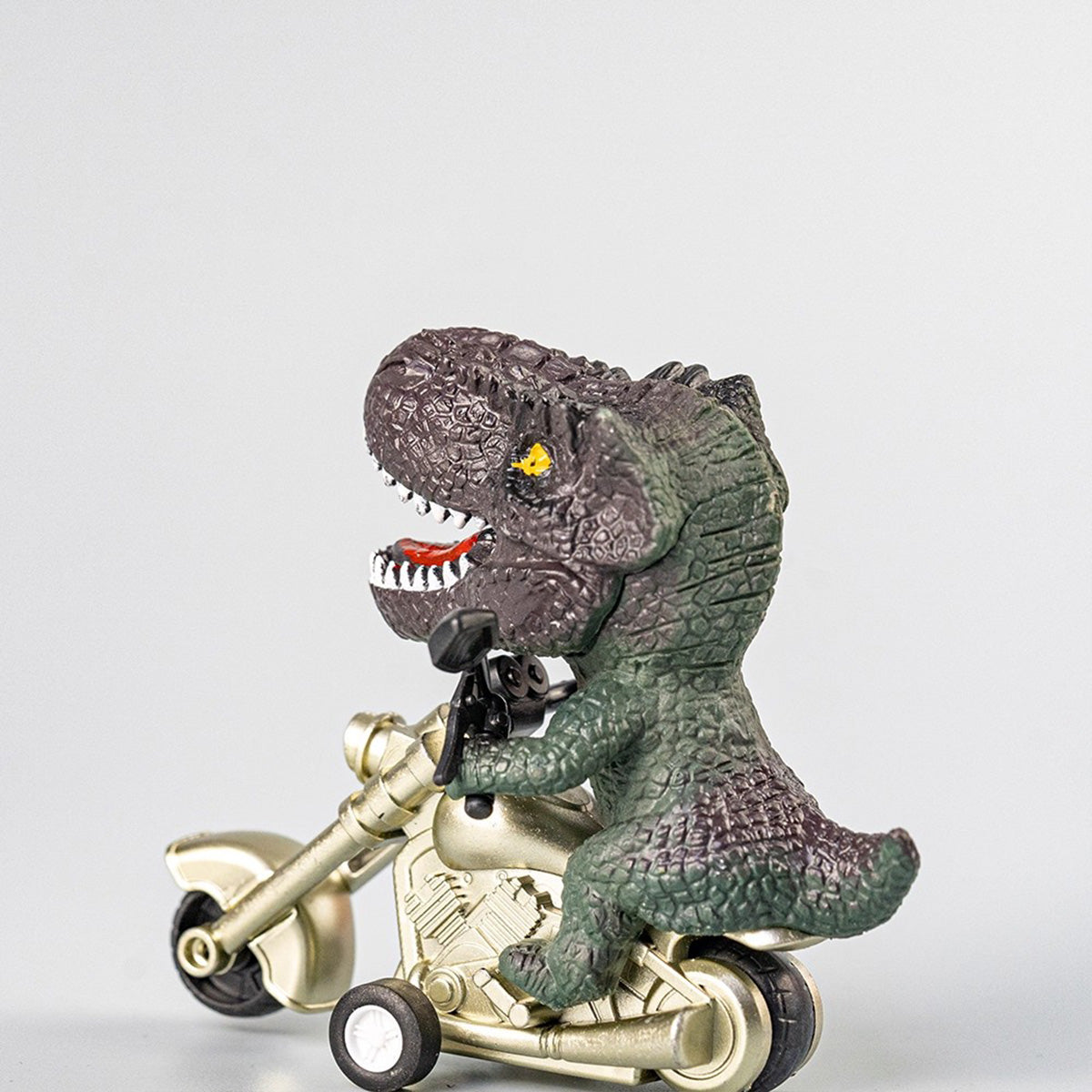 Inertia-Powered T-Rex Motorcycle Toy - Quirky Decor & Ideal Gift