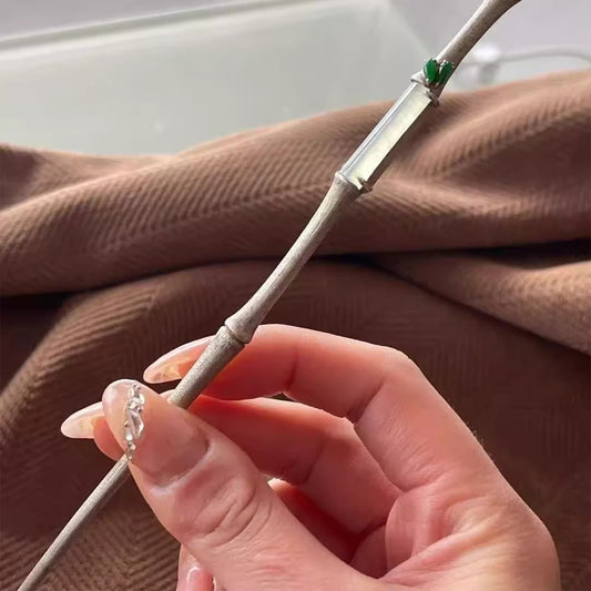 Bamboo Joint Hair Pin - Vintage Chinese Style Elegant Hair Fork, Unique Updo Hair Accessory for Traditional Looks