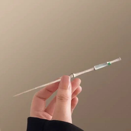 Bamboo Joint Hair Pin - Vintage Chinese Style Elegant Hair Fork, Unique Updo Hair Accessory for Traditional Looks