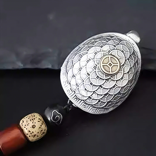 Turtle Shell Keychain - Lucky "Blessed" Unique Turtle Pendant, Perfect Men's Keychain & Phone Charm