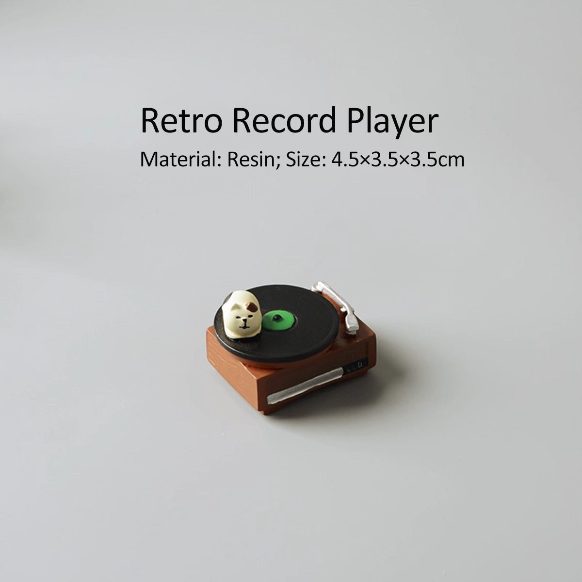 Cute Cat Record Player Desktop Ornament - Mini Retro Birthday Gift, Bringing a Healing and Artistic Touch, Suitable for Both Boys and Girls