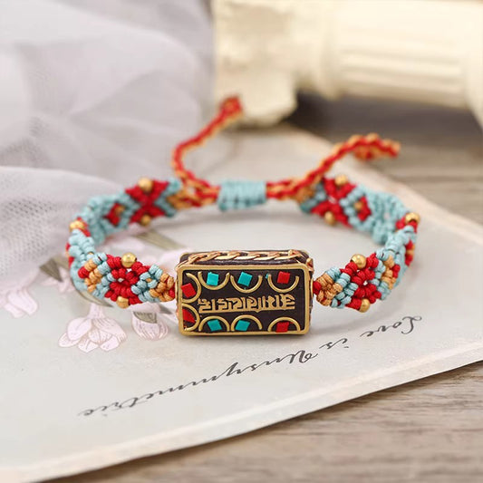 Dunhuang Color Handmade Bracelet - Nepalese Woven, Tibetan Ethnic Retro, Unisex Accessory