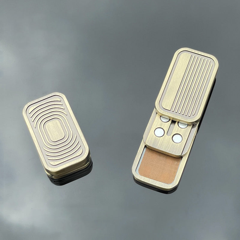 EDC Push Slider Fidget Toy - 3-Layer Magnetic Clicker Coin, Metal Infinite Pop Coin Stress Reliever