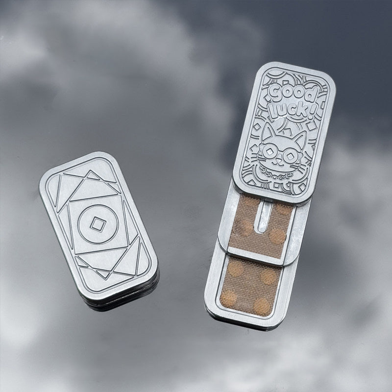 EDC Push Slider Fidget Toy - 3-Layer Magnetic Clicker Coin, Metal Infinite Pop Coin Stress Reliever