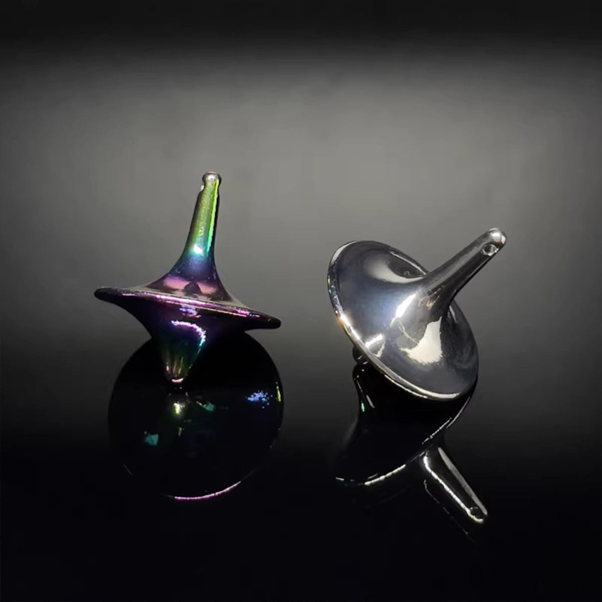 Inception Spinning Top EDC Fidget Toy - Alloy Metal Finger Spinner, Movie Replica Black Tech Stress Reliever for Adults