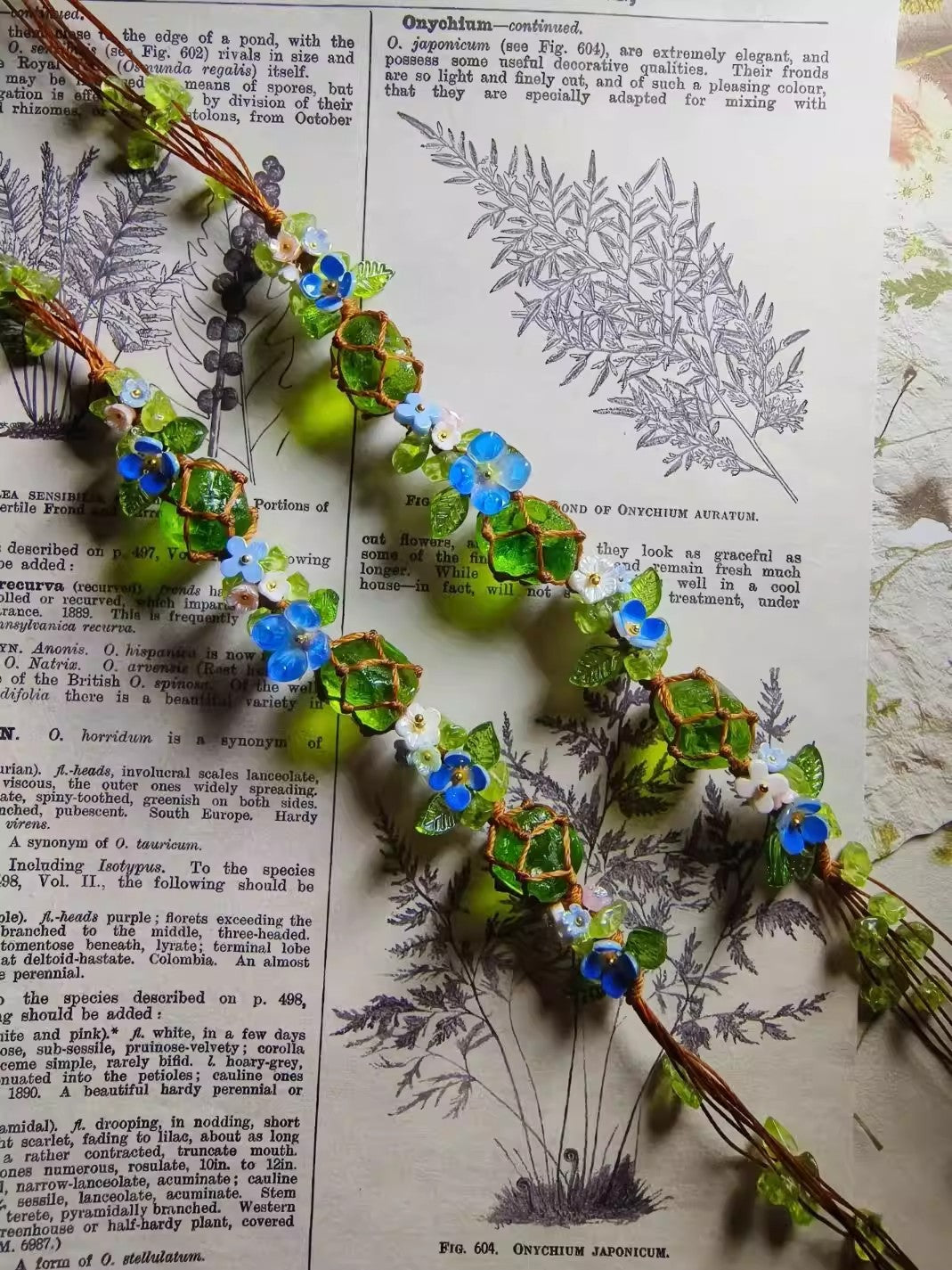 Handmade Woven Green Glass Bracelet – Fresh Forest Style
